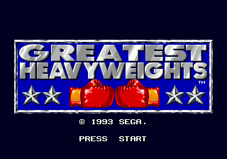 Greatest Heavyweights (USA) Title Screen